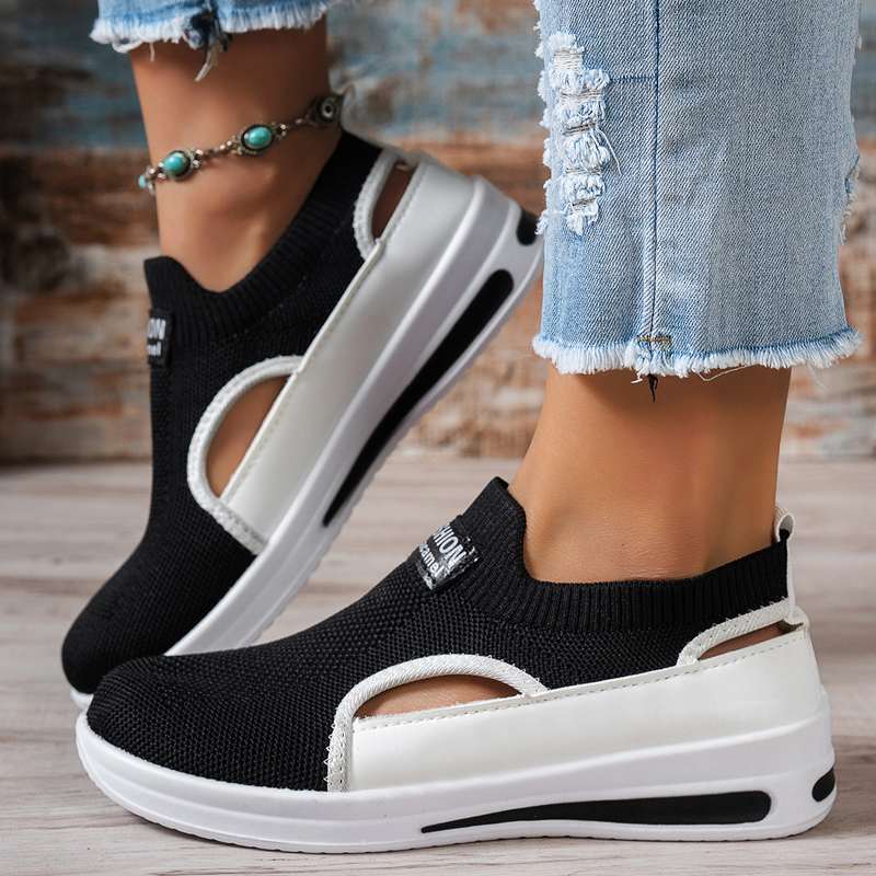 Chaussures de marche d'été sans lacets pour femme