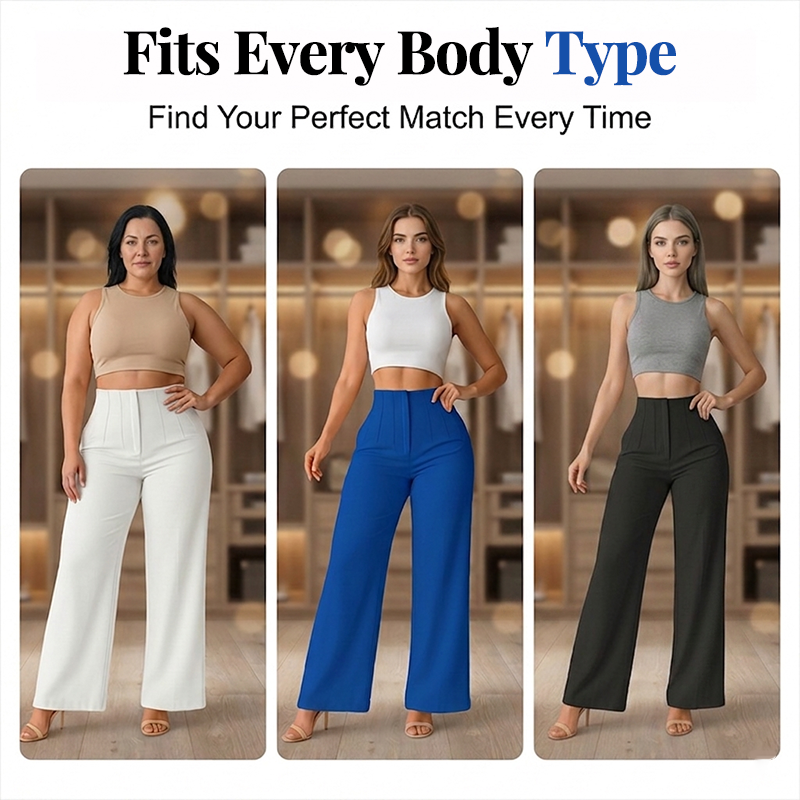 🥳PROMOTION EXCEPTIONNELLE 2026🥳Pantalon large décontracté uni pour femme