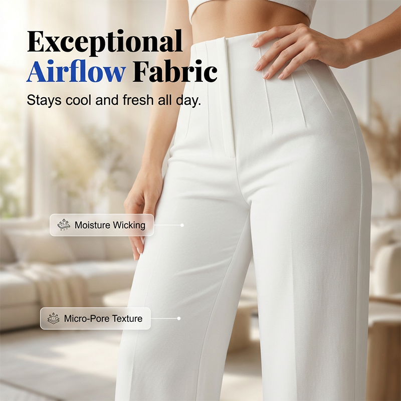 🥳PROMOTION EXCEPTIONNELLE 2026🥳Pantalon large décontracté uni pour femme
