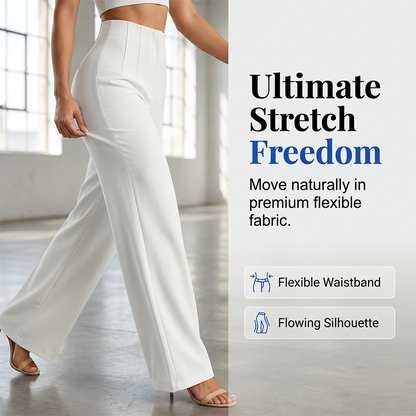 🥳PROMOTION EXCEPTIONNELLE 2026🥳Pantalon large décontracté uni pour femme