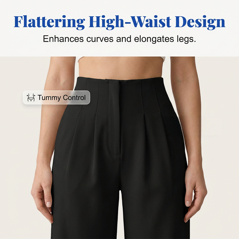 🥳PROMOTION EXCEPTIONNELLE 2026🥳Pantalon large décontracté uni pour femme