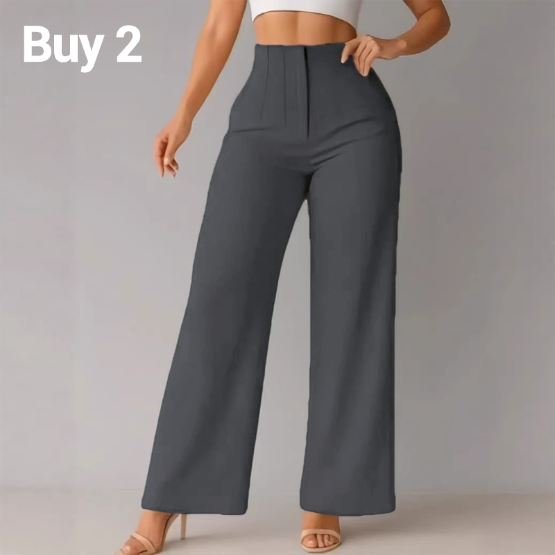 🥳PROMOTION EXCEPTIONNELLE 2026🥳Pantalon large décontracté uni pour femme