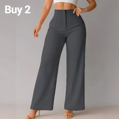 🥳PROMOTION EXCEPTIONNELLE 2026🥳Pantalon large décontracté uni pour femme