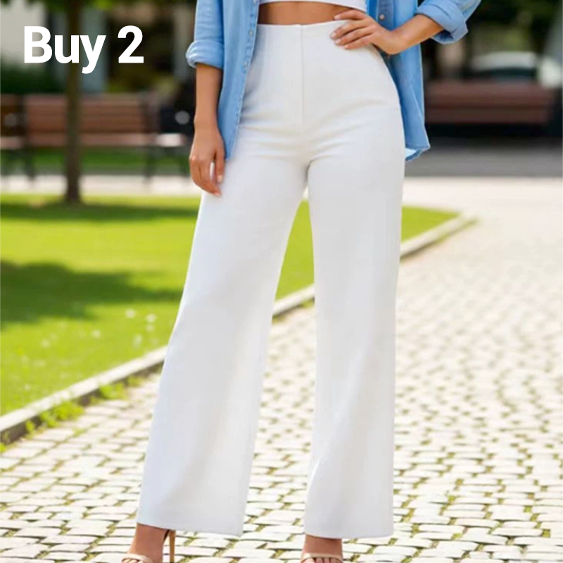 🥳PROMOTION EXCEPTIONNELLE 2026🥳Pantalon large décontracté uni pour femme