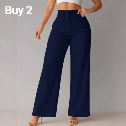 🥳PROMOTION EXCEPTIONNELLE 2026🥳Pantalon large décontracté uni pour femme