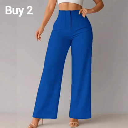 🥳PROMOTION EXCEPTIONNELLE 2026🥳Pantalon large décontracté uni pour femme