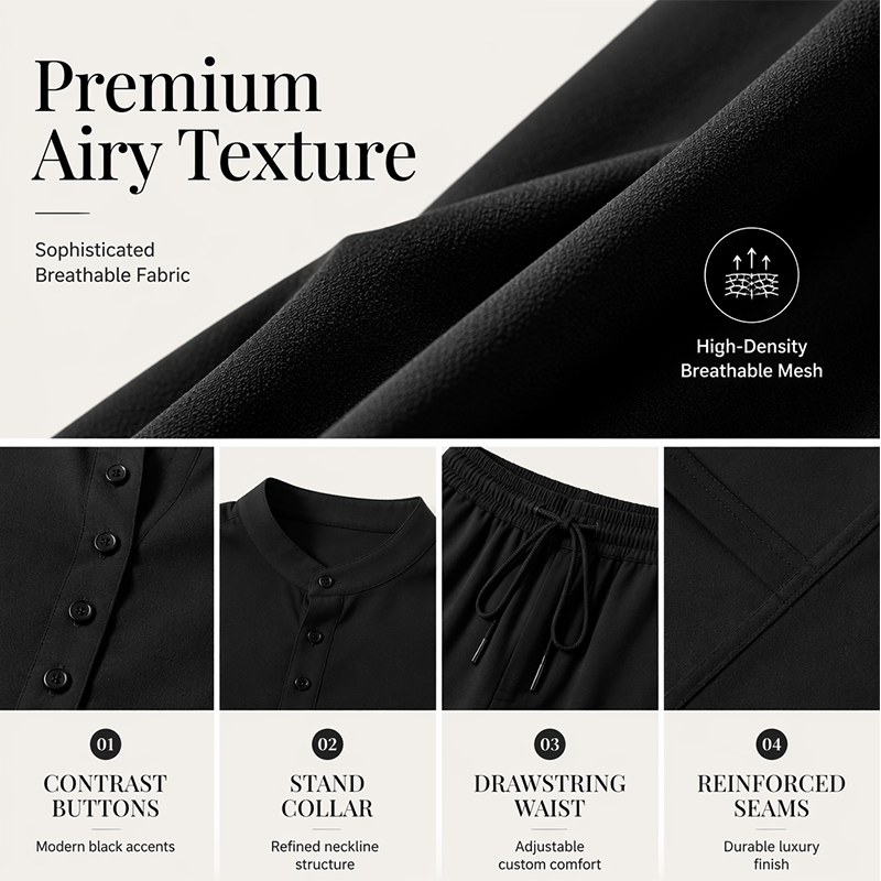 ⏳ OFFRE LIMITÉE – 50% DE RÉDUCTION ! 🔥 Ensemble Chemise et Pantalon Casual Minimaliste Homme – Tissu Mélangé Respirant, Coupe Confortable & Look Assorti – Idéal pour la Plage et les Journées Chaudes 🌊
