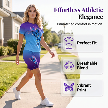 🦋🌸🌿 -50% ! Ensemble imprimé papillon décontracté – Doux, respirant, décontracté.