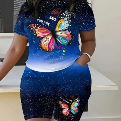 🦋🌸🌿 -50% ! Ensemble imprimé papillon décontracté – Doux, respirant, décontracté.
