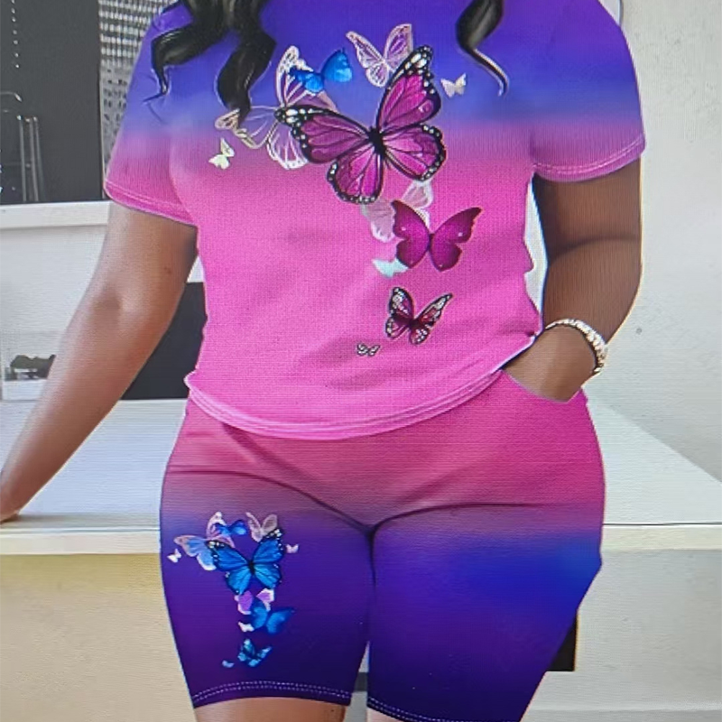 🦋🌸🌿 -50% ! Ensemble imprimé papillon décontracté – Doux, respirant, décontracté.