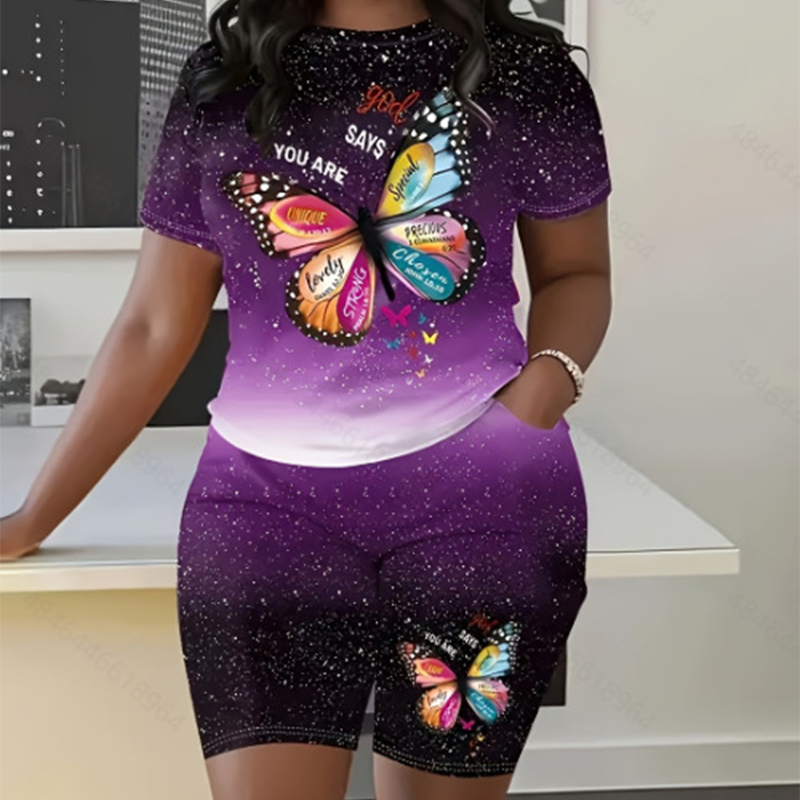 🦋🌸🌿 -50% ! Ensemble imprimé papillon décontracté – Doux, respirant, décontracté.
