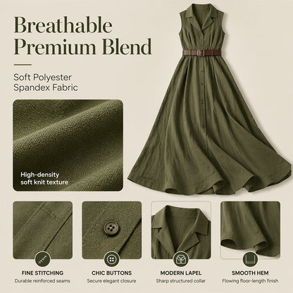 Robe chemise cintrée à la taille