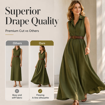 Robe chemise cintrée à la taille