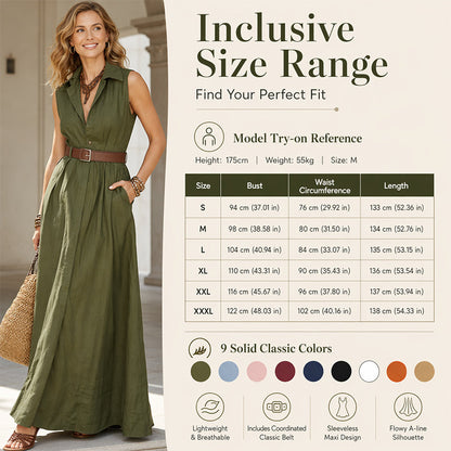 Robe chemise cintrée à la taille