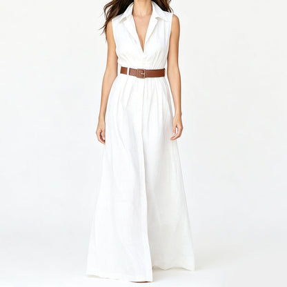 Robe chemise cintrée à la taille