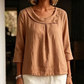 Nouveauté ✨🌸 Top respirant en coton et lin avec boutons décoratifs