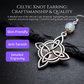 Boucles d'oreilles pendantes vintage avec motif de nœud celtique