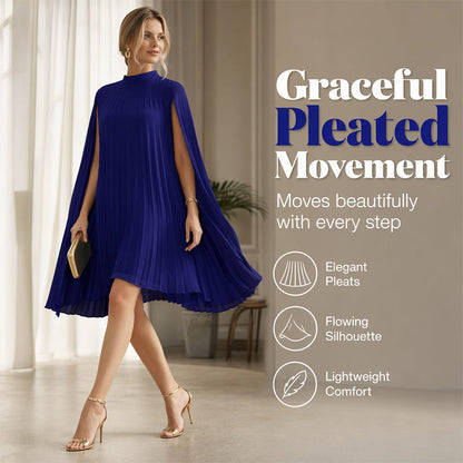 Tendance du moment⭐💃 Robe plissée élégante à la silhouette cape