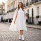 Tendance du moment⭐💃 Robe plissée élégante à la silhouette cape