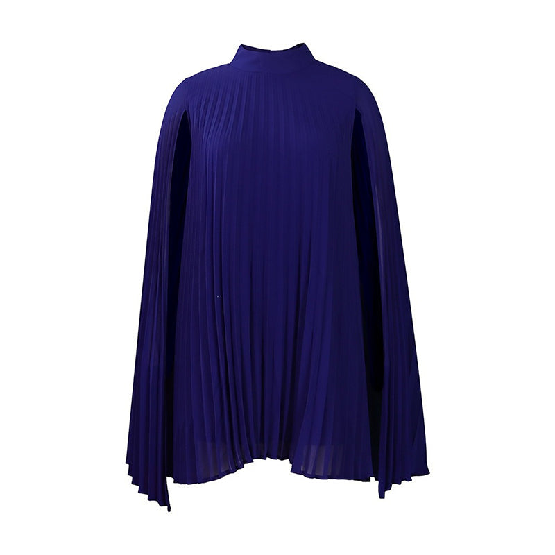 Tendance du moment⭐💃 Robe plissée élégante à la silhouette cape