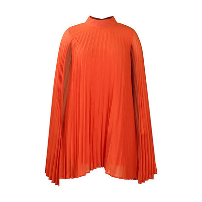 Tendance du moment⭐💃 Robe plissée élégante à la silhouette cape