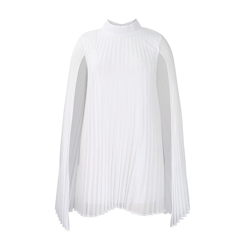Tendance du moment⭐💃 Robe plissée élégante à la silhouette cape