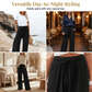 Pantalon décontracté à taille haute et jambes larges pour femme