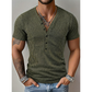 🎉 OFFRE LIMITÉE -50% ! 👕 T-Shirt Respirant – Col V Henley Classique & Tissu Polyester Premium 💪