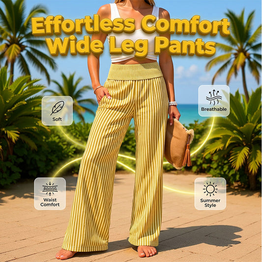 Pantalon pour femme à taille froncée et motif vichy rayé