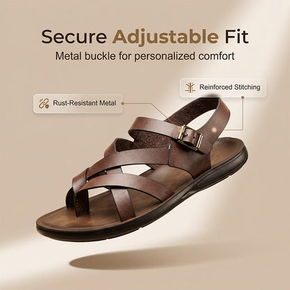 👞 50% DE RÉDUCTION ☀️ Sandales style romain – Semelle souple, look décontracté – Idéales pour l’été, la plage ou les promenades – confortables et intemporelles 🌊🦶✨