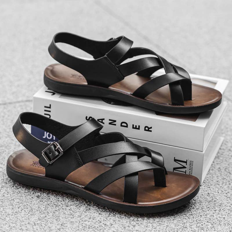 👞 50% DE RÉDUCTION ☀️ Sandales style romain – Semelle souple, look décontracté – Idéales pour l’été, la plage ou les promenades – confortables et intemporelles 🌊🦶✨