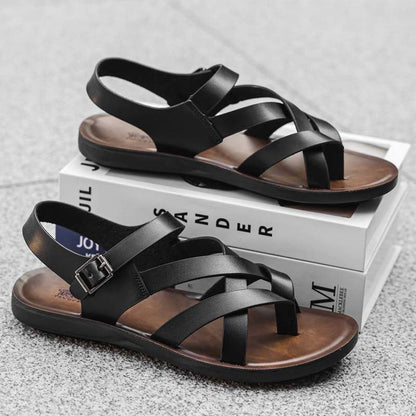 👞 50% DE RÉDUCTION ☀️ Sandales style romain – Semelle souple, look décontracté – Idéales pour l’été, la plage ou les promenades – confortables et intemporelles 🌊🦶✨