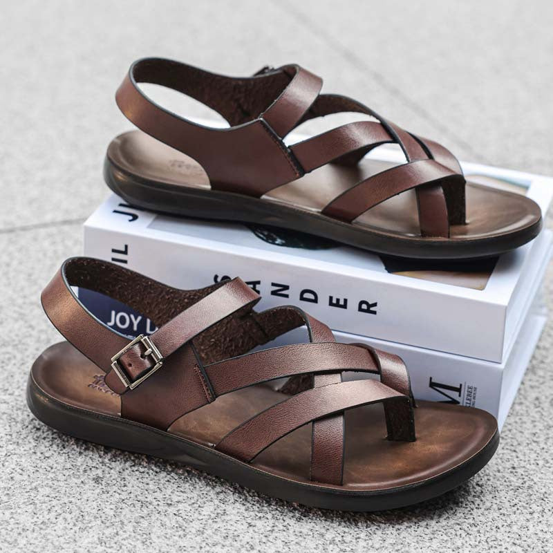👞 50% DE RÉDUCTION ☀️ Sandales style romain – Semelle souple, look décontracté – Idéales pour l’été, la plage ou les promenades – confortables et intemporelles 🌊🦶✨