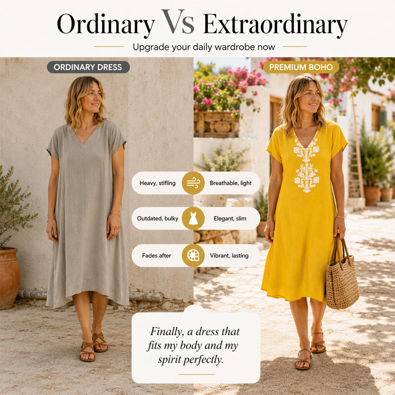 Robe décontractée à imprimé et col en V pour femme