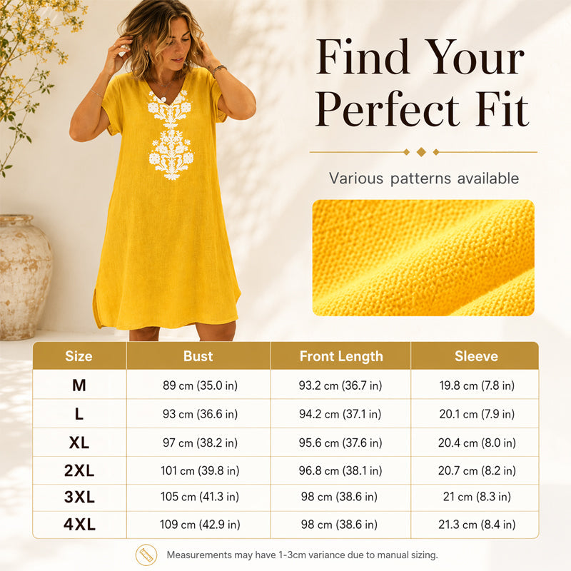 Robe décontractée à imprimé et col en V pour femme