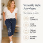 Pantalon court taille haute à cordon de serrage pour femme