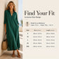 Robe chemise longue ample en coton et lin pour femme