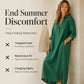 Robe chemise longue ample en coton et lin pour femme