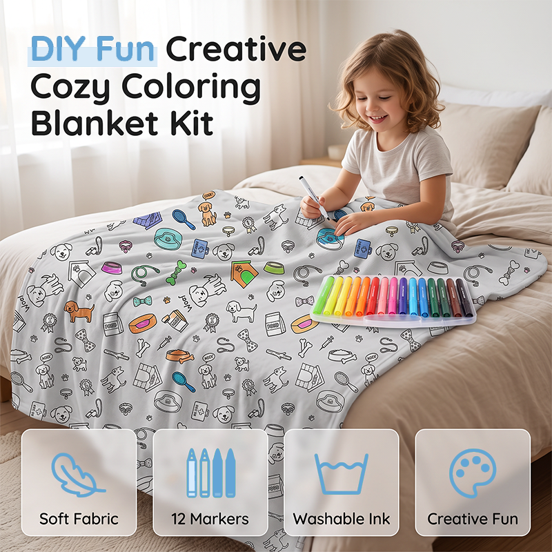 Kit créatif de couverture à colorier douillette