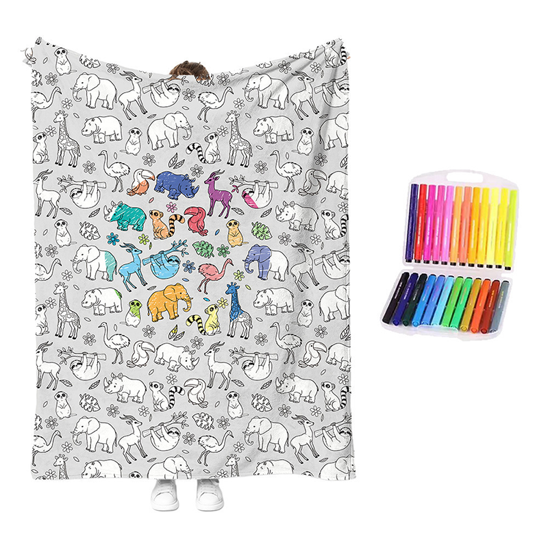 Kit créatif de couverture à colorier douillette
