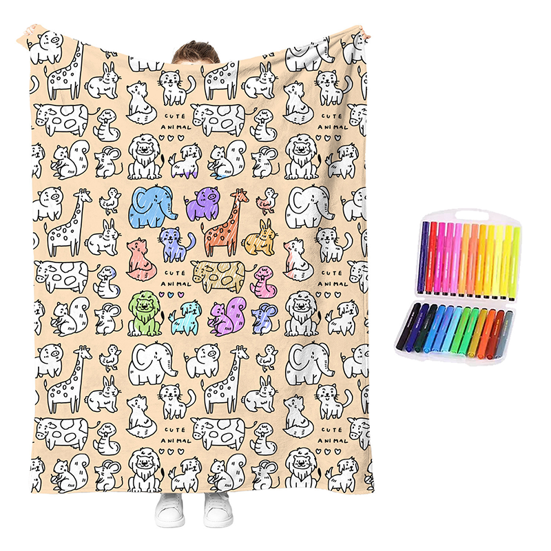 Kit créatif de couverture à colorier douillette