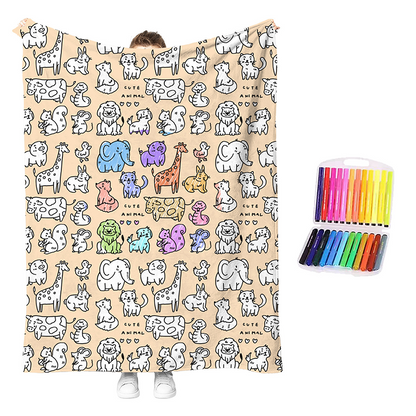 Kit créatif de couverture à colorier douillette
