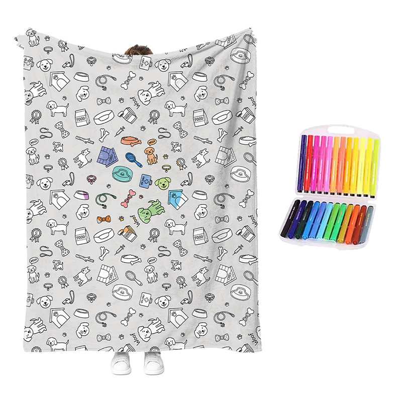 Kit créatif de couverture à colorier douillette