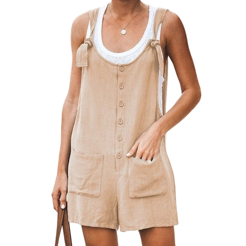 Combinaison décontractée ample pour femme, avec poches