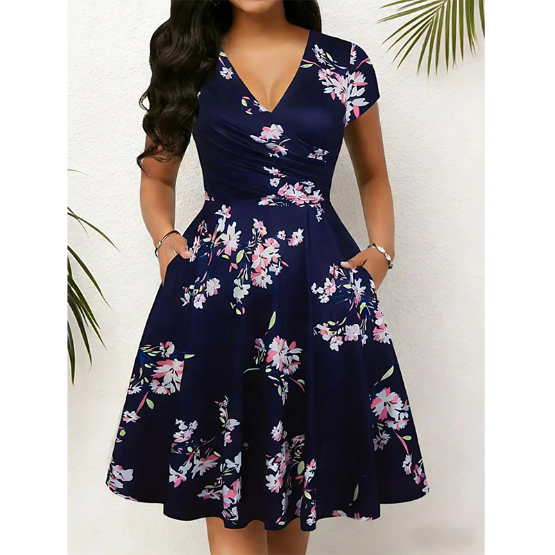 🔥 -50% ! Robe Femme Fleurie avec Poches – Style Élégant & Coupe Confortable 🌸