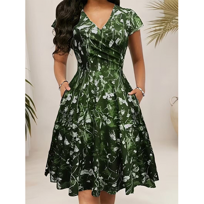 🔥 -50% ! Robe Femme Fleurie avec Poches – Style Élégant & Coupe Confortable 🌸