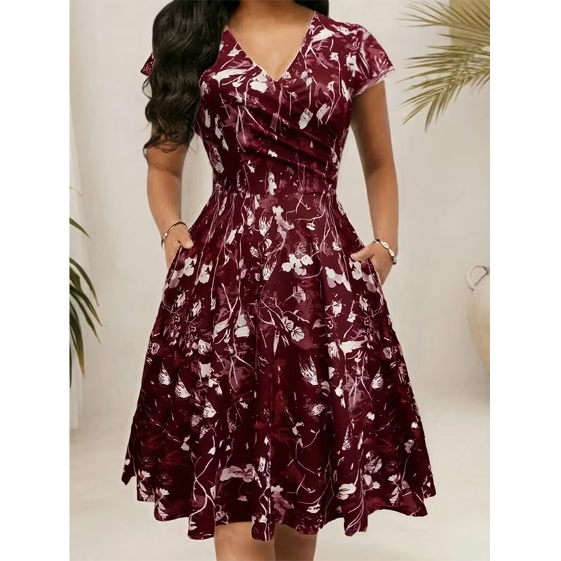 🔥 -50% ! Robe Femme Fleurie avec Poches – Style Élégant & Coupe Confortable 🌸