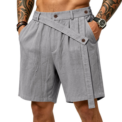 Short d'été en lin pour homme, coupe ample et décontractée, idéal pour la plage