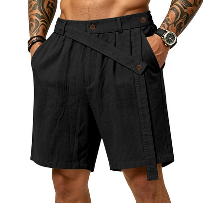 Short d'été en lin pour homme, coupe ample et décontractée, idéal pour la plage