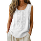 🍃☁️ 50% OFF! 🌿Cotton Linen Embroidered Tank – Breathable & lightweight – All-day comfort.